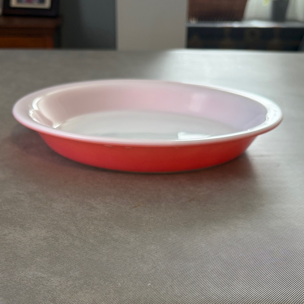 Vintage Pyrex Flamingo 909 9” Pie Plate